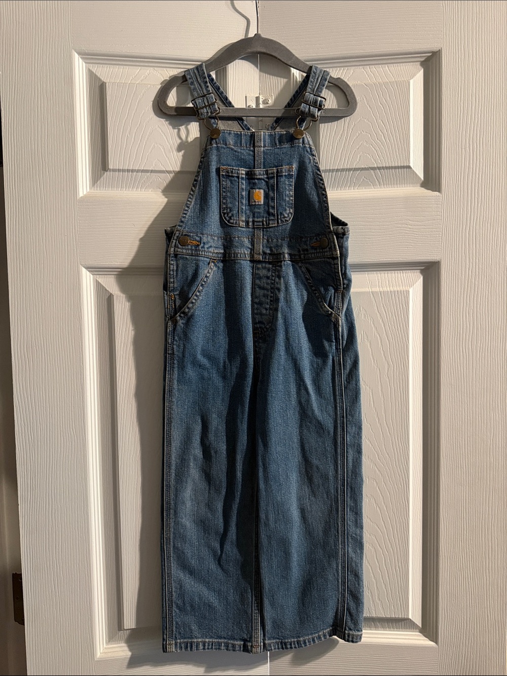 Carhartt Denim Relaxed-Fit Overalls in Blue